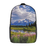 Grand Teton National Park 17 Inch Laptop Backpack for Men Women Travel Daypack with Pockets Work Bag for Office