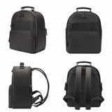 Divvia Small Camera Backpack Classic PU Leather for DSLR, Professional Camera Bag for Photographers with 11 Inch Pad/Tablet Compartment Small 10L Black