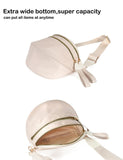 FEIBOON Spacious Nylon Crossbody Bag Bum Bag Handbags Wallets Purses Trendy Shoulder Bag for Women (beige)
