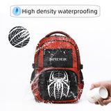 BLUWEI Kids Backpack Boys 18in Cool Luminous Spider Bookbag Elementary Teens School Bag Age 6-12 Compartments (Red)
