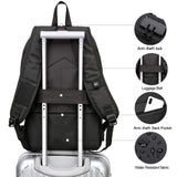 WENIG Anti-Theft Travel Laptop Backpack with USB Charging Port Lock,Water Resistant Slim Work Computer Bag for Men College Bookbags Fits 15.6 Inch Laptop