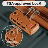 AAIVV 4 Piece Luggage Set Expandable ABS Travel Suitcase Set TSA Lock Hardshell Durable Lightweight Traveling Luggage Sets Gift for Back to School (Amy Green, 28in26in20in13in)