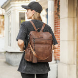 CLUCI Backpack Purse for Women Travel Backpack Large Leather Fashion Designer Lady Shoulder Bag with Tassel Brown