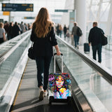 WUJIAONIAO Travel Luggage Cover Baggage Suitcase Cover Protector Skins 18-32 Inch (Graffiti A8, XL (for 29-32 inch luggage))