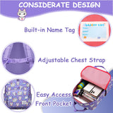 VASCHY Toddler Kids Backpack, Little Girls Lightweight Cute Top Handle Preschool Backpack Tablet Bag for Daycare Kindergarten Cats
