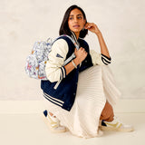 Vera Bradley Women's Small Banbury Backpack - Premium Cotton, Wing + Bloom, One Size