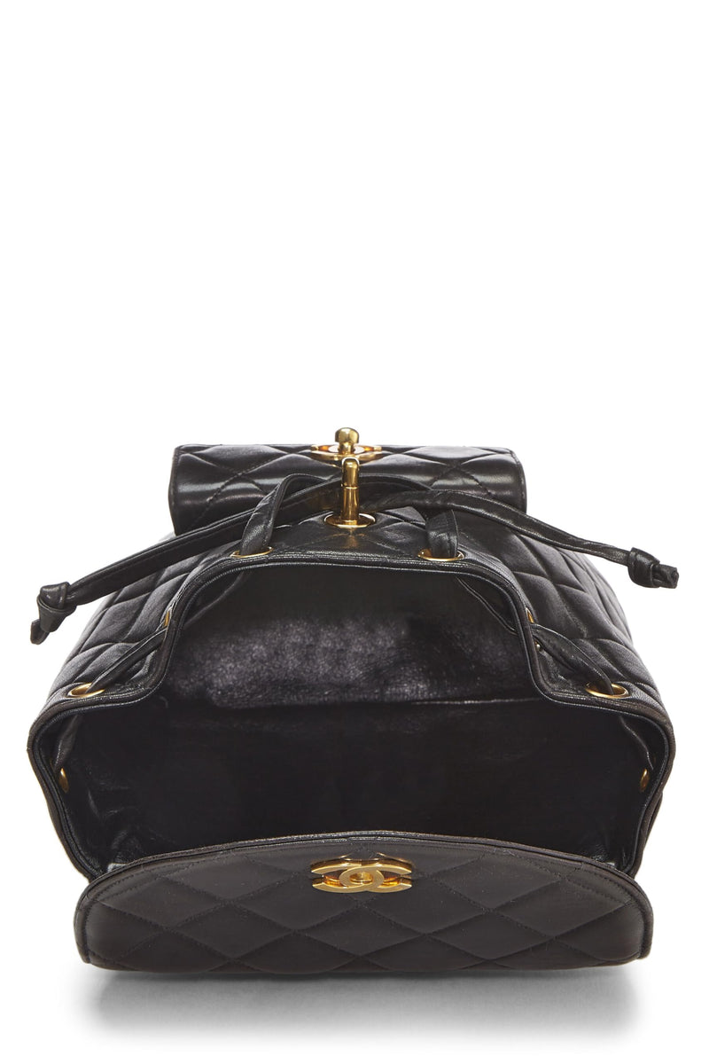 Chanel, Pre-Loved Quilted Lambskin ; Classic Backpack Medium, Black