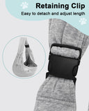Snqqmtt Dog Carrier Sling for Small Dogs and Cats(0 to 12 lbs), Puppy Sling Carrier with Adjustable Strap, Travel Safety Harness, Hands-Free Pet Carring Holder Travel Bag for Outdoor, Gray