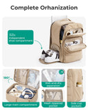 BAGSMART 35L Travel Backpack Women, 17.3 Inch Carry On Backpack Flight Approved, Personal Item Backpack Travel Bag, Water Resistant Casual Daypack, Black