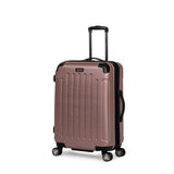 Kenneth Cole REACTION Renegade Luggage Expandable 8-Wheel Spinner Lightweight Hardside Suitcase, Rose Gold, 24-Inch Checked