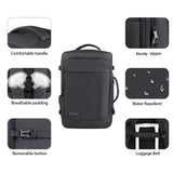 Gieury Carry On Backpack, 50L Travel Backpack, Luggage Backpack TSA Flight Approved Laptop Backpack for Men & Women, Large Expandable 40L Daypack Lightweight Business Weekender Bag, Black