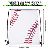 Frienda Baseball Drawstring Backpack Bag Baseball Drawstring Party Favor Bags for Gym Sports Teams(12 Pieces)