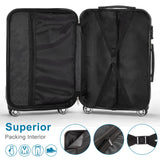 3 Piece Luggage Set Carry On Suitcase,Lightweight Travel Carry-on and Checked Luggage,Rolling Hard Shell Travel Suitcases,with Spinner Wheels TSA Locks,for Men, 20/24/28 Inch (Dark Gray-A, 4 Piece)