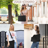 ONEGenug Canvas Tote Bag, Large Shoulder Hobo Bags Crossbody Bag Travel Tote Handbag everything bag with Wide Strap