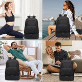 seyfocnia Gym Backpack for Men, Waterproof Sports Backpacks With Shoe Compartment Lightweight Workout Trainning Back Pack Casual Travel Daypack-Black