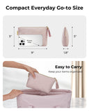 BAGSMART Small Cosmetic Bag, Elegant Roomy Makeup Bags,lipstick pouch,Zipper Pouch,Great Gifts for Women,Travel Waterproof Toiletry Bag Accessories Organizer Gifts (Pink-1 pcs)