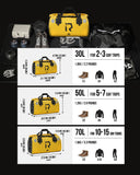 BORLENI Waterproof Motorcycle Dry Duffel Bag Luggage Tail Bag with Large Storage Space,Roll Top Closure, Shoulder Straps, Inner Pocket and Mesh Pocket for Motorcycling Travel Camping(Yellow,50L)