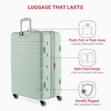 SwissGear 7366 Signature Hardside Expandable Luggage with Spinner Wheels, TSA Lock, Clearly Aqua, Checked-Large 27-Inch