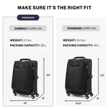 Travelpro Maxlite 5 Softside Expandable Luggage with 4 Spinner Wheels, Lightweight Suitcase, Men and Women, Ensign Blue, Compact Carry-on 20-Inch