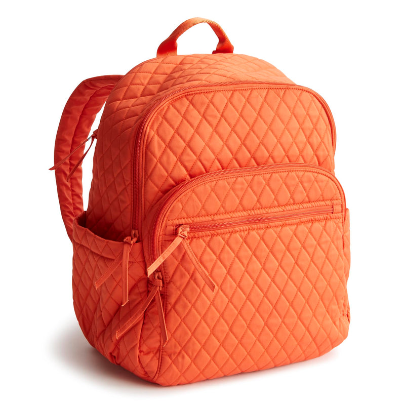 Vera Bradley Women's Bancroft Backpack - Premium Cotton, Koi Orange, One Size