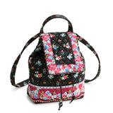 Vera Bradley Women's Disney Premium Cotton Original Drawstring Backpack, 101 Dalmatians, One Size | Backpacks4Less