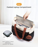 LOVEVOOK Tote Bag for Women, Expandable Laptop Work Bag 15.6 Inch, 33L Large Travel Handbag with 40oz Tumbler Holder, TSA, Chic Designer Style Contrast