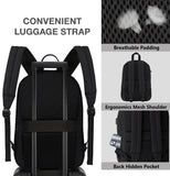 KEOFID Travel backpack for Men and Women, Anti Theft Laptop Backpack with USB Charging Port for Work, Large Bag for College, BLACK BOOK BAG FOR BOYS, GILRS Backpack,Water Resistent(Black)
