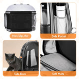 Cat Carrier Backpack, Cat Carrier Backpack for Small Medium Cat Puppy Dog, Transparent Space Capsule Pat Carrier Backpack, Airline-Approved Pet Carrier, Designed for Travel Hiking Walking Camping