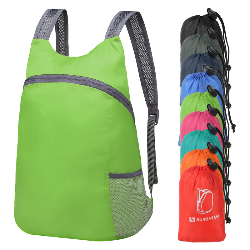 SUIKIHUM 20L Ultra Hiking-Daypack Lightweight Foldable Travel Packable Backpack for Camping Cycling Outdoor,green
