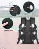 BROTOU Basketball Backpack, Large Basketball Bag with Shoes and Ball Compartment, Soccer Backpacks for Football/Volleyball (Black)