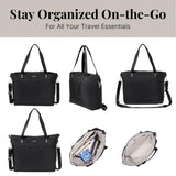 Baggallini Carryall Laptop Tote - Medium 12x19 Inch Travel Crossbody Shoulder Bag