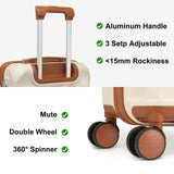 Somago 2 PieceLuggage Set (20"/24") with Duffel Bag and Toiletry Bag, Carry On Luggage Airline Approved with YKK Zipper TSA Lock ABS Hardside Luggage Spinner Wheels