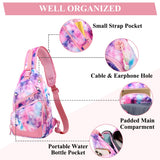VASCHY Sling Bag for Women, One Strap Over the Shoulder Crossbody Small Backpack Chest Bag for Hiking/Travel/Outdoor Galaxy
