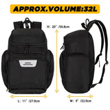 Goloni Basketball Backpack,Large Sports Bag with Ball Compartment & Shoe Compartment, Best for Basketball, Soccer, Volleyball,Gym, Travel