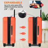 Verdi Hardside 24 Inch Luggage with Spinner Wheels Lightweight Expandable Suitcase