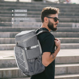 Maelstrom 35 Can Backpack Cooler Leakproof,Insulated Soft Cooler Bag,Beach / Camping Cooler,Ice Chest Backpack for Travel, Grocery Shopping,Kayaking,Fishing,Hiking,Grey