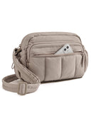 BAGSMART Anti Theft Crossbody Bags for Women Travel Purse, Medium Quilted Puffy cross body bag, Handbags Shoulder Purses, Brown-medium