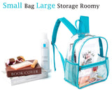 Fomaris Stadium Approved Clear Backpack 12x12x6, Small See Through Plastic Concert Backpack (Turquoise)