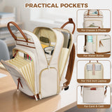 MATEIN Teacher Work Backpack with Lunch Compartment Detachable, 15.6 Inch Laptop Backpack with Organized Pocket, College Computer Backpacks Meal Prep Bag Gift for Women Nurse Commute Office