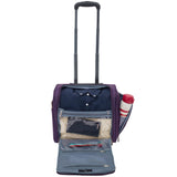 TPRC 15" Smart Underseat Carry-On Luggage with USB Charging Port, Purple