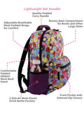 Disney Princess Emoji Girl's 16 Inch School Backpack Bag (One Size, Purple)