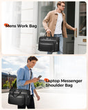 MATEIN Laptop Bag with Insulated Lunch Compartment, 16 Inch Mens Briefcase, Water Resistant Anti Theft Business Laptop Messenger Shoulder Bags, Computer Carrying Case for Office, Black