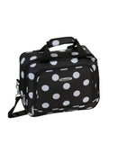 Rockland Polka Softside Upright Luggage Set, Expandable, Lightweight, Black Dot, 4-Piece (14/19/24/28)