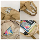 KAOBIO Grunge Hippie Boho Backpack Durable Canvas Casual Adjustable Daypack College Vintage Travel Rucksack for Women Men (Army Green)