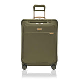 Briggs & Riley 26" Medium Expandable Spinner - Checked Luggage for Travel, Suitcases with Wheels, Softside Rolling Bag for Men & Women, Self-Repairing Zipper - Baseline Collection, Olive