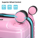 LARVENDER Carry on Luggage 22x14x9 Airline Approved Hardshell Suitcase with Wheels TSA Lock, PC+ABS Lightweight Suitcase Set for Women with Travel Backpack, Cotton Candy, 3 Piece Set