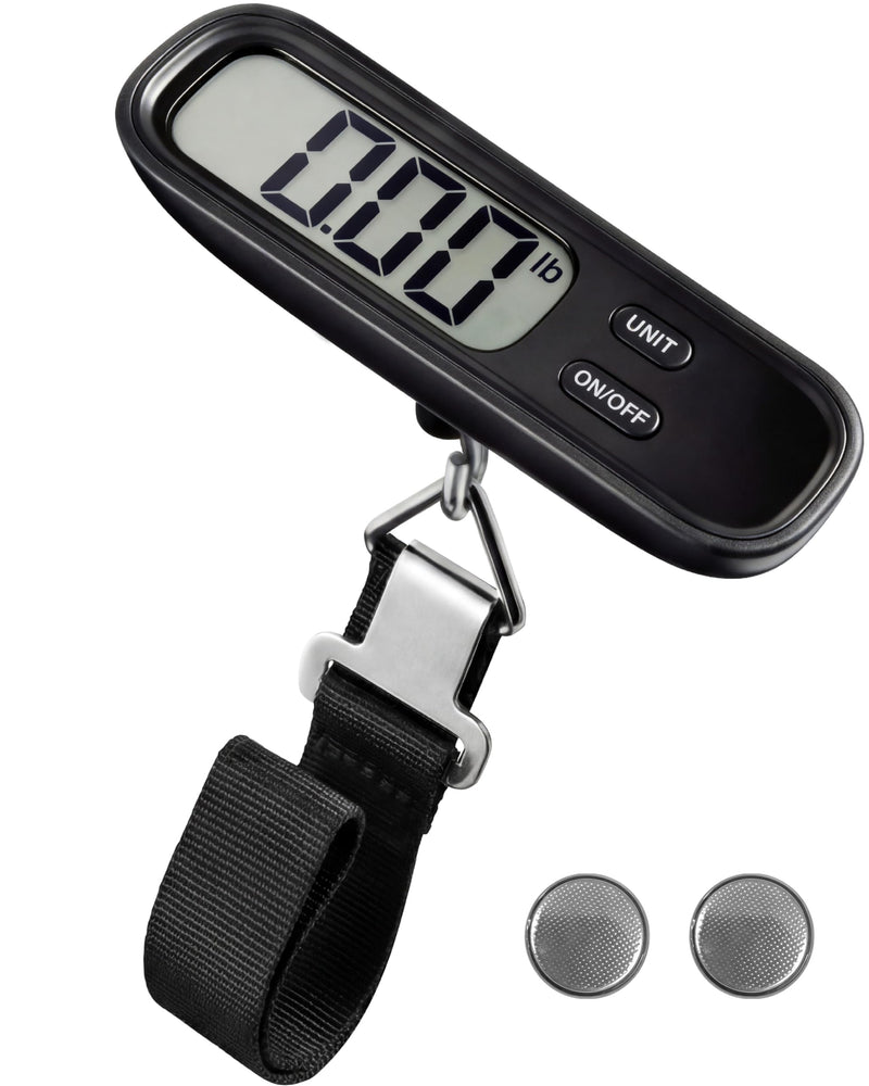 LUGGEX Luggage Weight Scale, Suitcase Scale, Luggage Scale Travel Digital, Travel Scale with Large LCD Display, Portable & Battery Included (Black, 1 Pack)