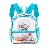 Fomaris Stadium Approved Clear Backpack 12x12x6, Small See Through Plastic Concert Backpack (Turquoise)