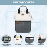 Maelstrom Cooler Backpack, 36 Cans Insulated Backpack Cooler, Soft Leakproof Double Deck Cooler Bag, Lightweight Lunch Backpack for Men & Women,Perfect for Beach Travel, Camping & Work (2.Beige-Gray)