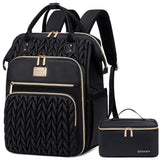 Otevan Lunch Backpack for Women, 15.6 inch Laptop Backpacks for Womens, Work Backpacks with Lunchbox,Insulated Back pack Cooler,Teacher Nurse Travel Backpack for Women